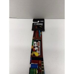 Vintage Mickey Mouse Mickey Unlimited Bookshelf Men's Neck Tie